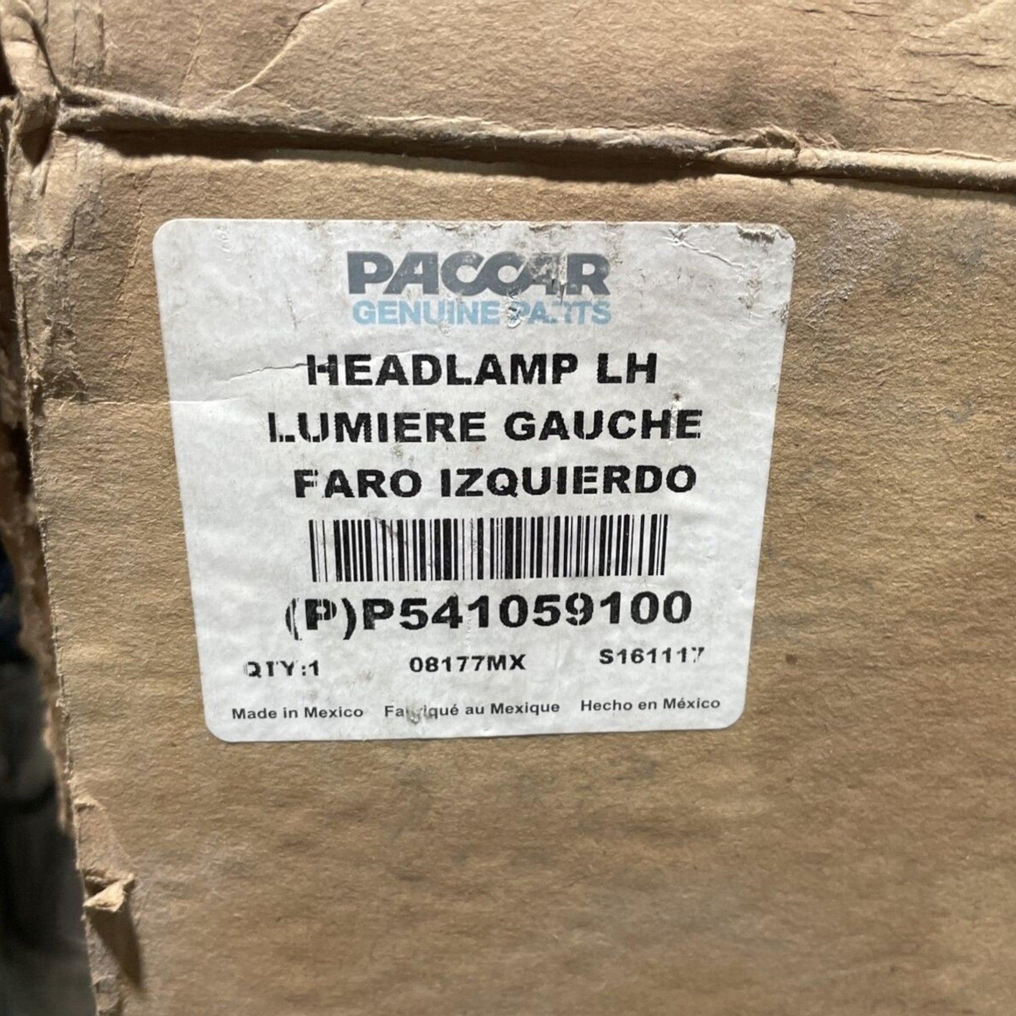 P54-1059-100L Genuine Paccar Left Headlight