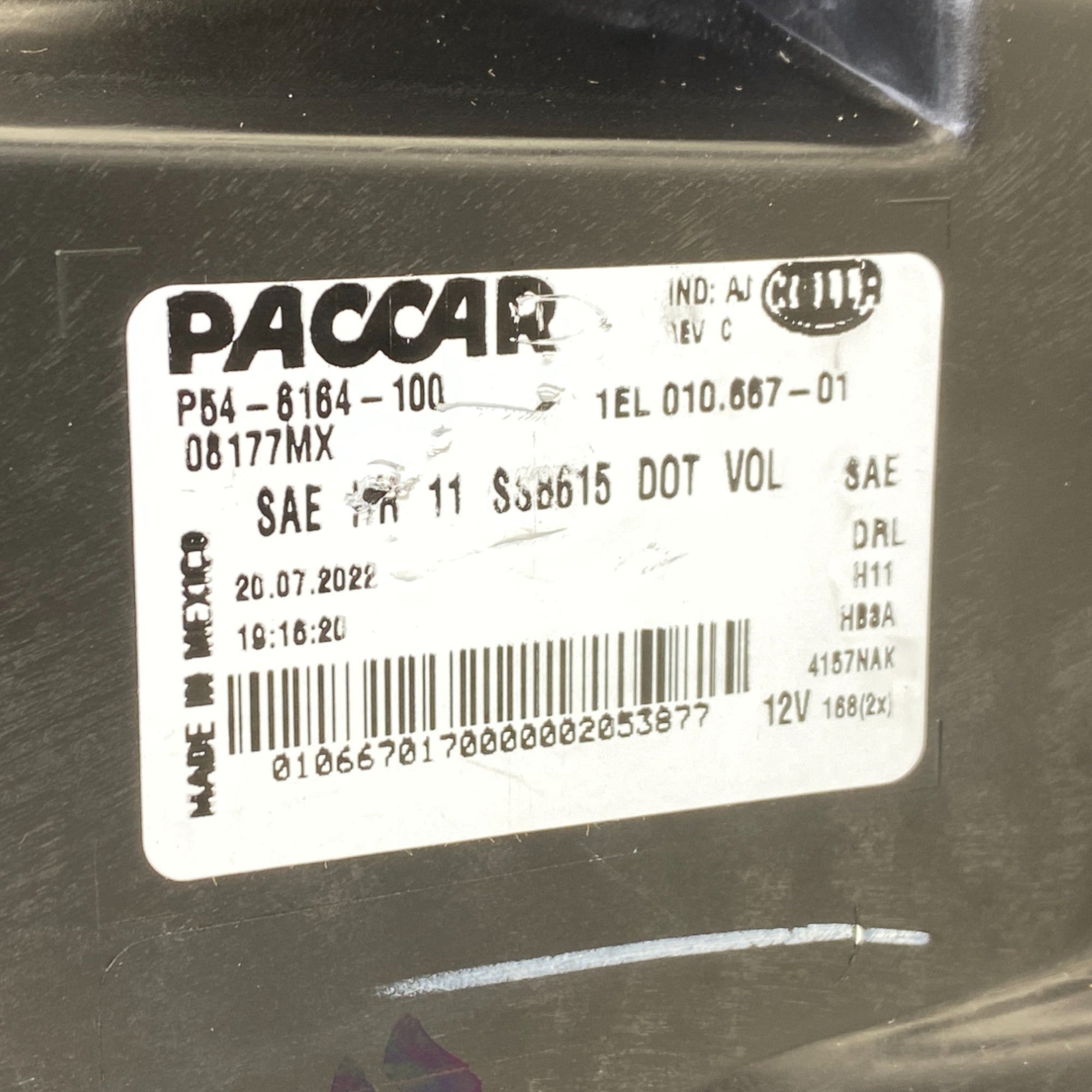 P54-6103-10000 Paccar Left Side Halogen Headlight Assy For Kenworth T680 2013-2021